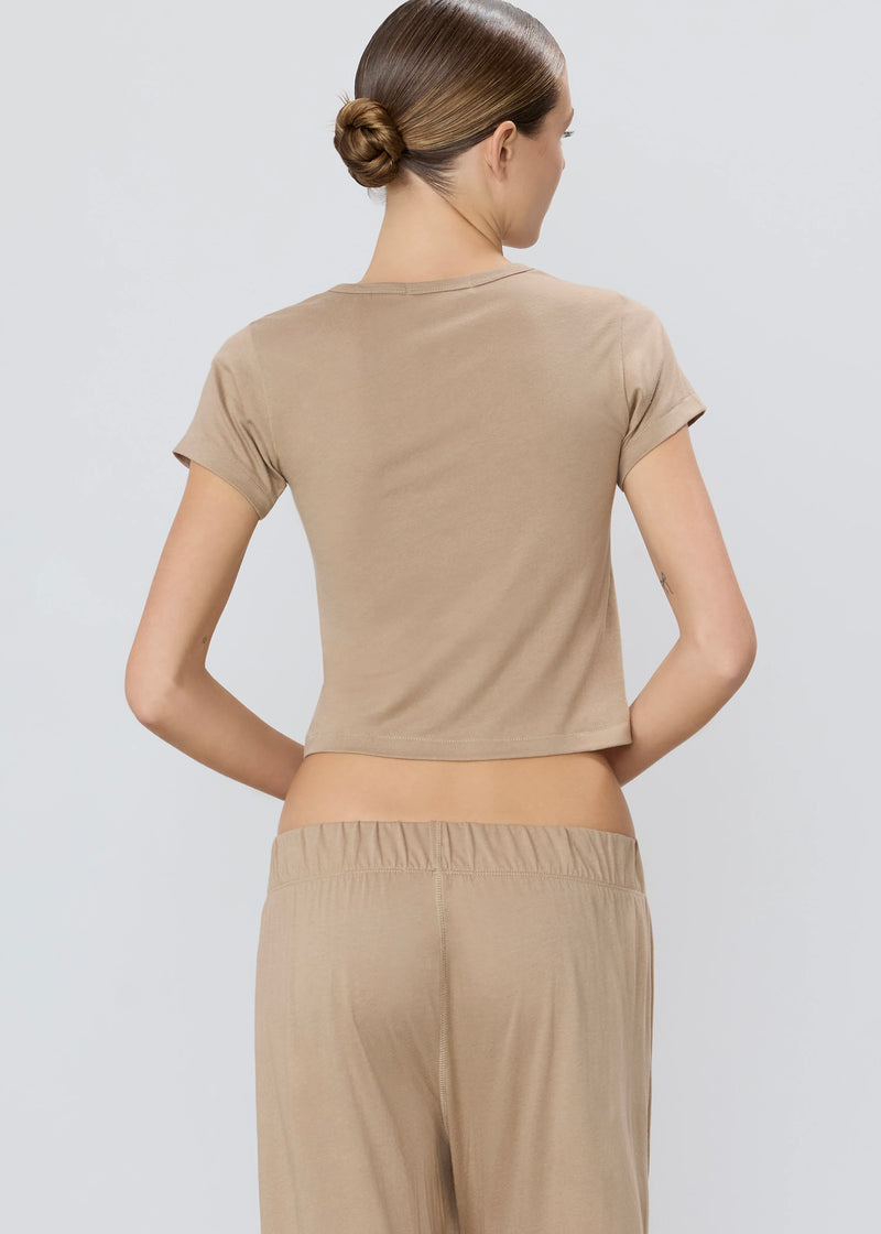 Short Sleeve Baby Tee - Taupe - house of lolo