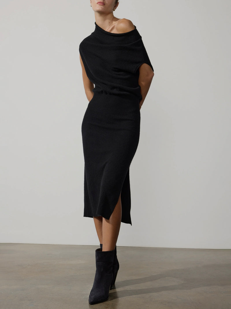 Lori Sleeveless Dress - Black Onyx