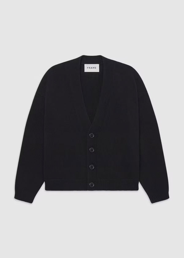 Rib Cardigan - Black