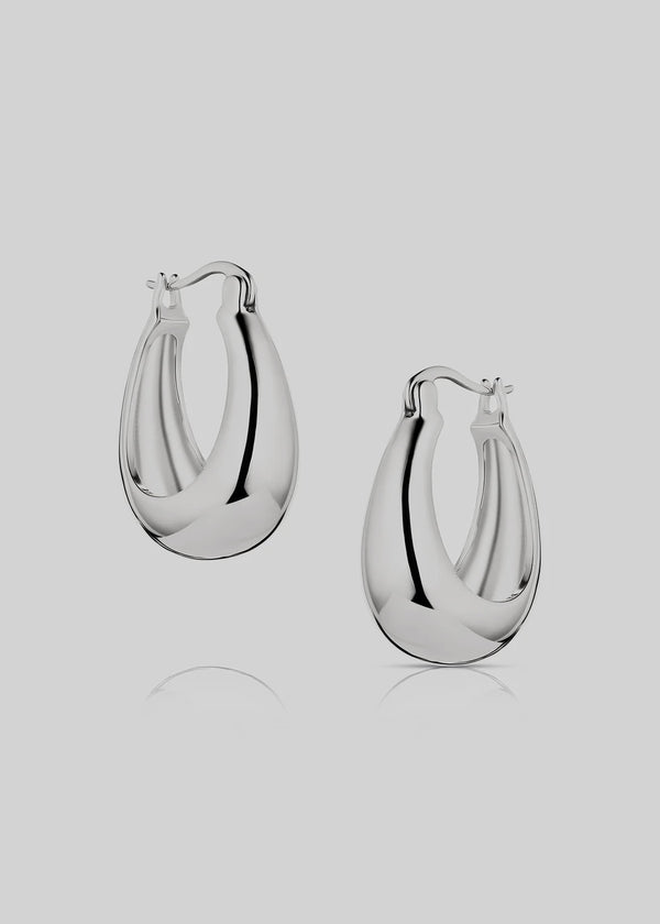 Petite Lumi Hoop Earrings - Silver