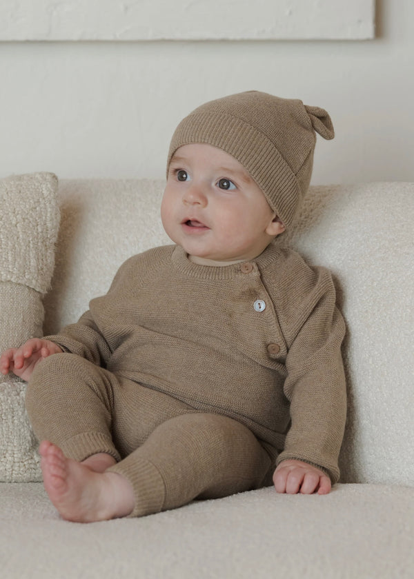 Bailey Knit Sweater - Heathered Mocha