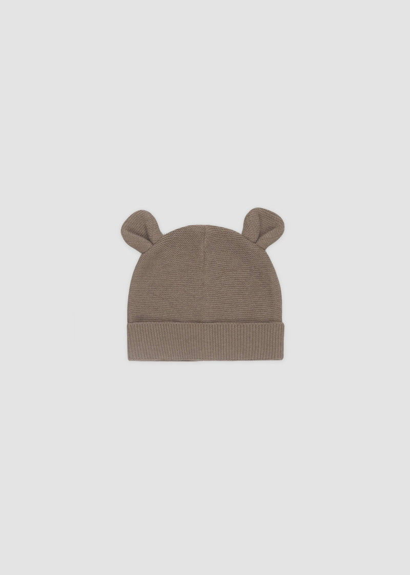 Baby Bear Beanie - Heathered Mocha