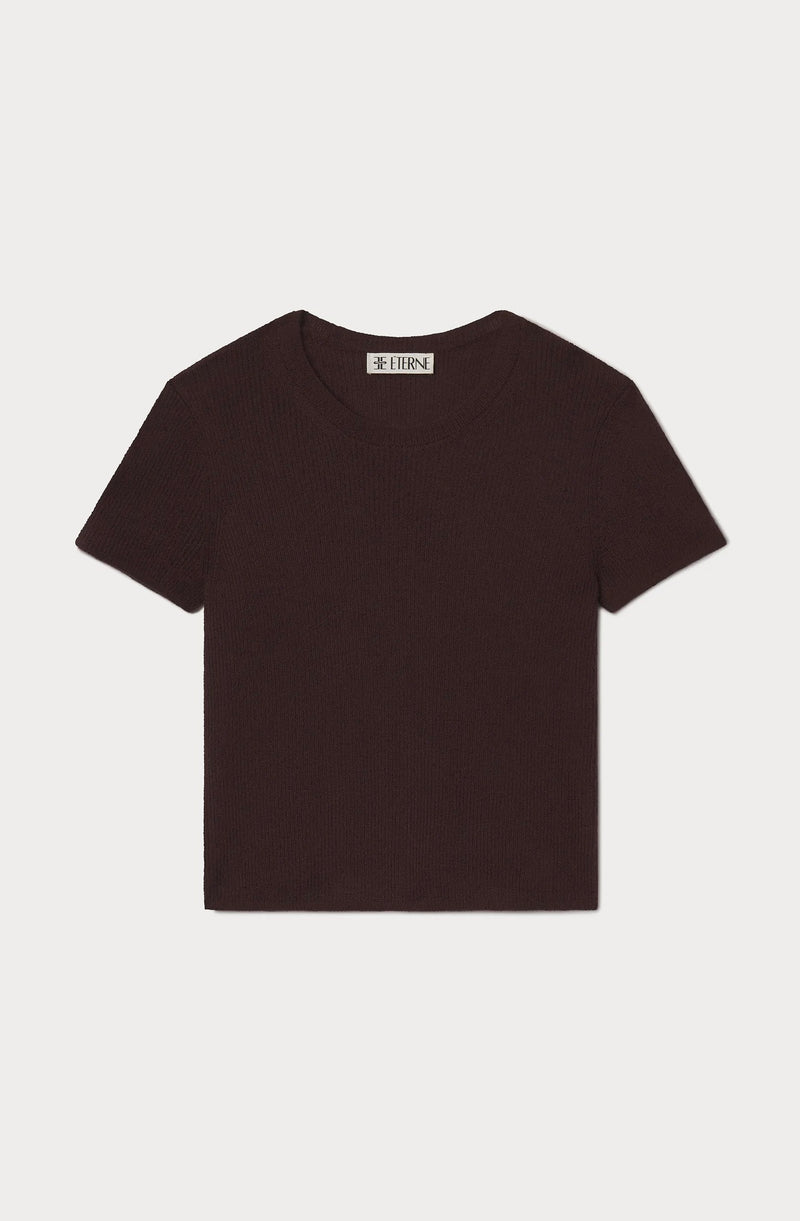 Rib Stitch Baby Tee - Espresso