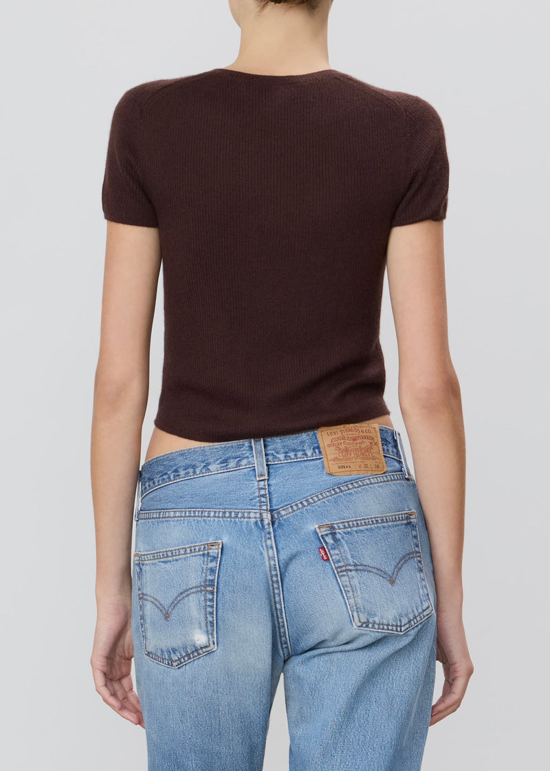 Rib Stitch Baby Tee - Espresso