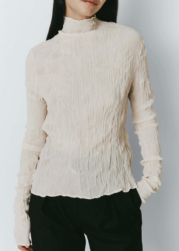 Degare Crinkled Top - Ivory