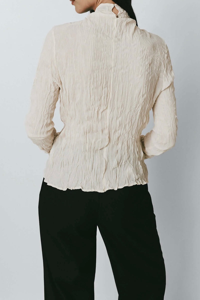 Degare Crinkled Top - Ivory