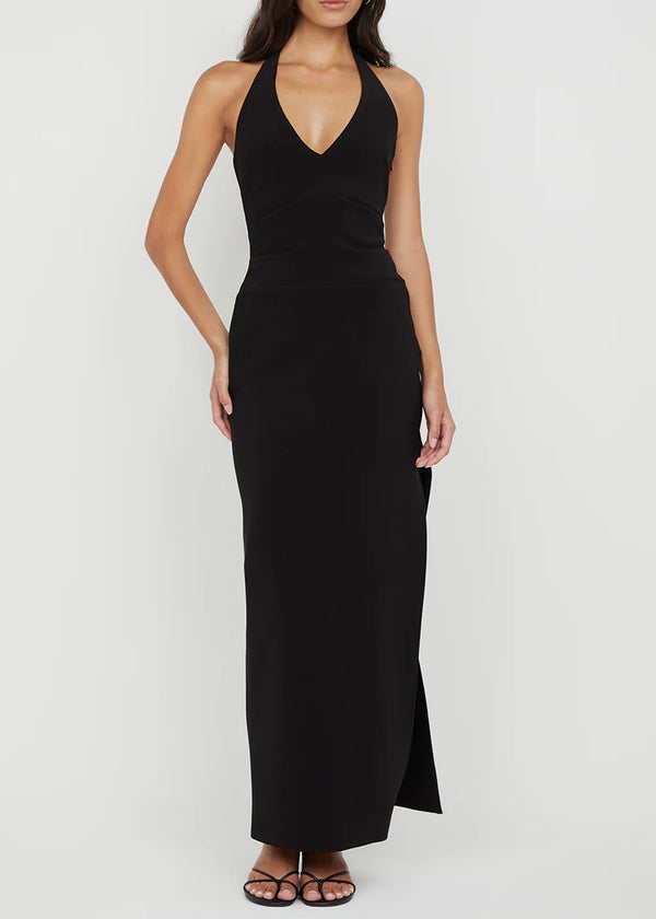 Ariven Halter Maxi Dress - Black - house of lolo