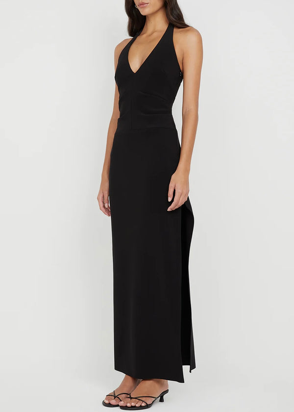 Ariven Halter Maxi Dress - Black - house of lolo