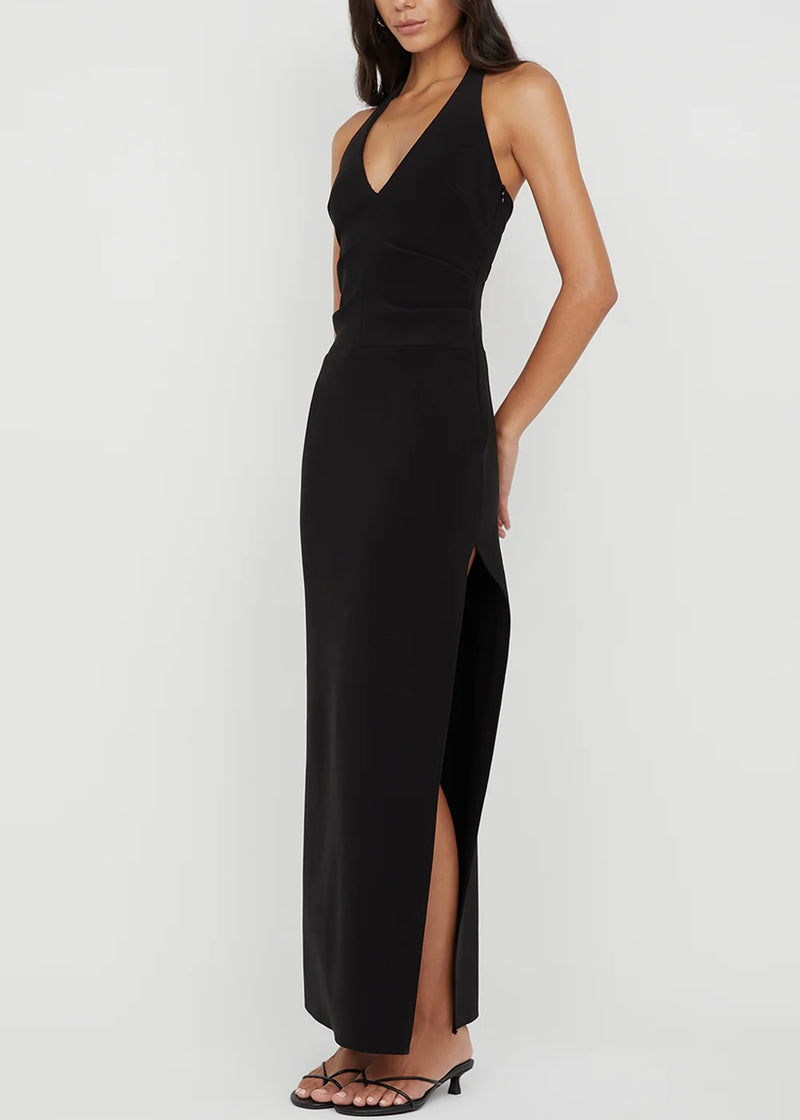 Ariven Halter Maxi Dress - Black - house of lolo