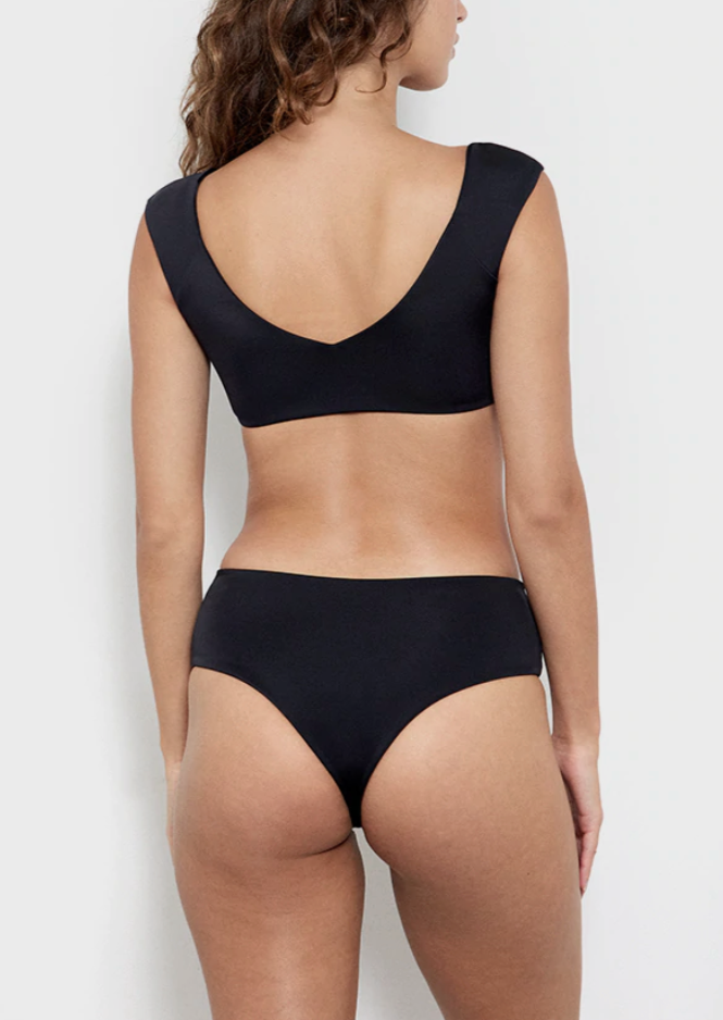 The Modern Cheeky Bikini Bottom - Noir