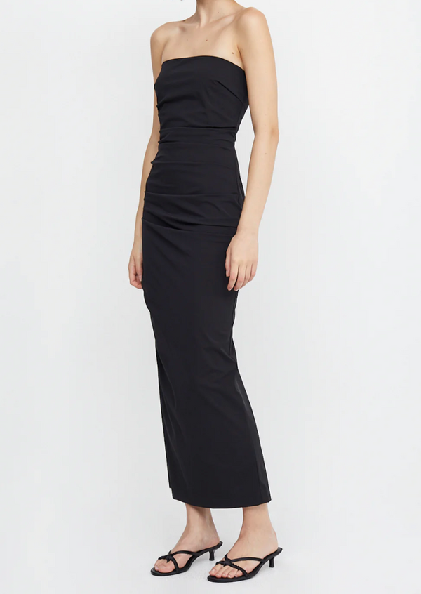 Zelie Strapless Maxi Dress - Black - house of lolo