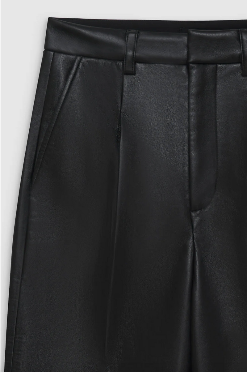 Carmen Pant - Recycled Leather , Black - house of lolo