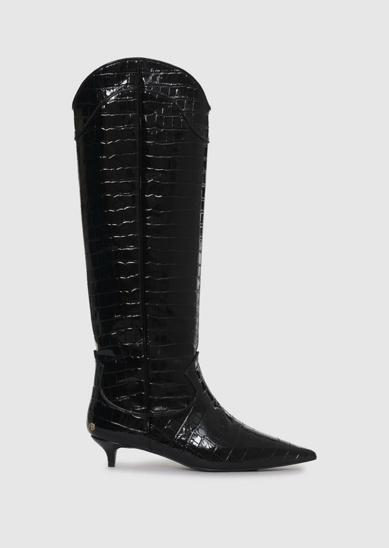 Tall Rae Boots - Black Embossed - house of lolo