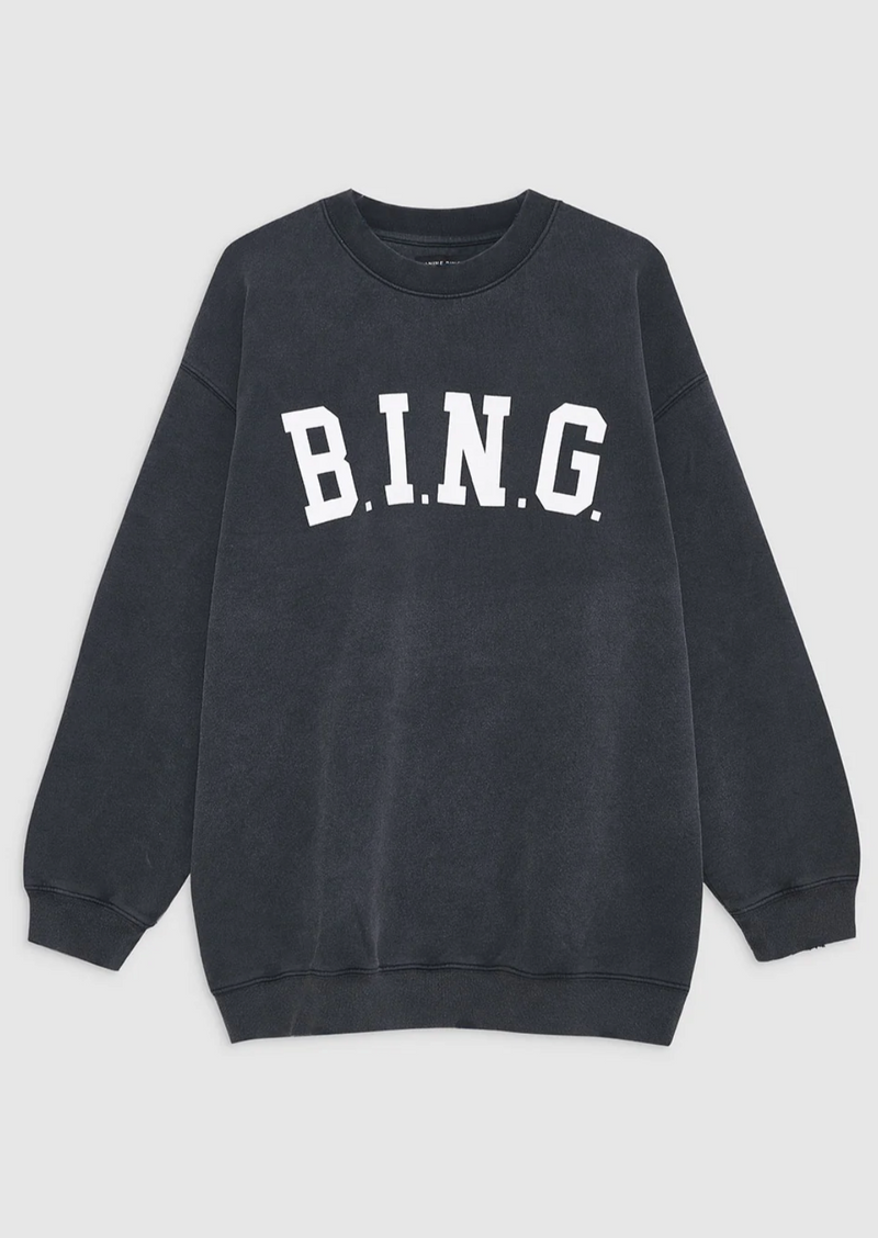 Tyler Sweatshirt Bing - Washed Black - house of lolo