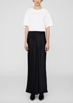 Bar Silk Maxi Skirt - Black - house of lolo