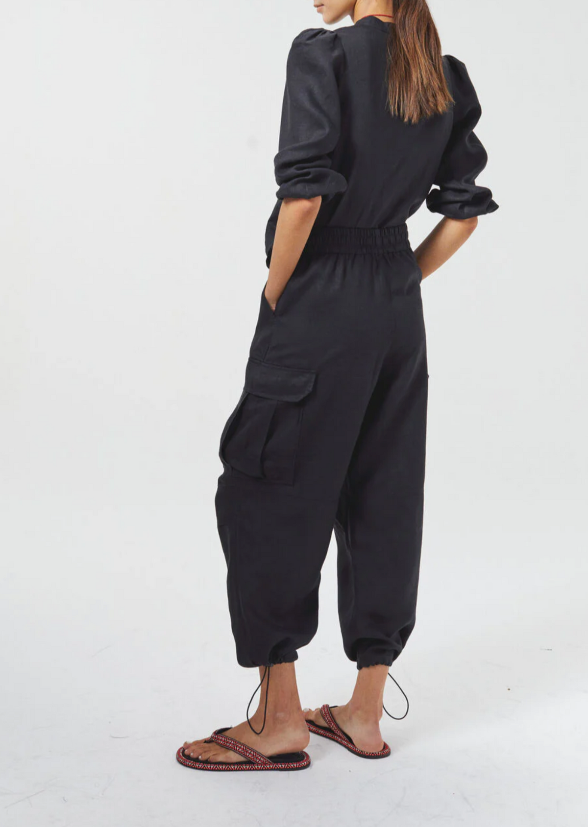 ロンパース・カバーオール son and daughter Koa Linen Sets Black ロンパース・カバーオール son and daughter Koa Linen Sets