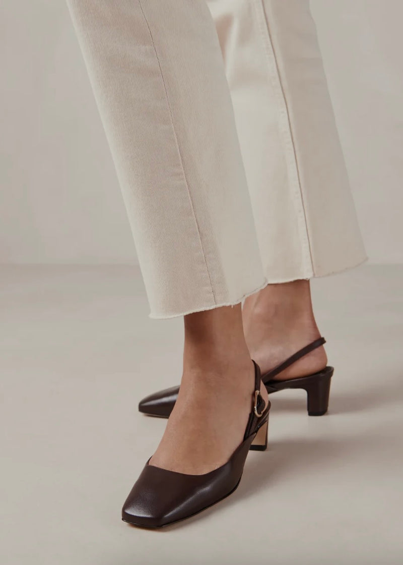 Lindy Leather Pumps - Coffee Brown