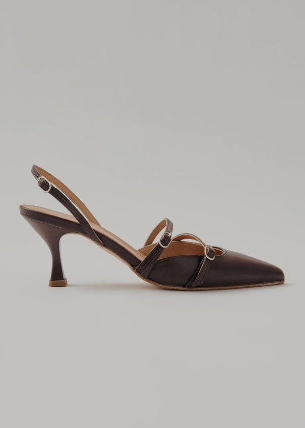 Joelle Leather Pumps - Brown