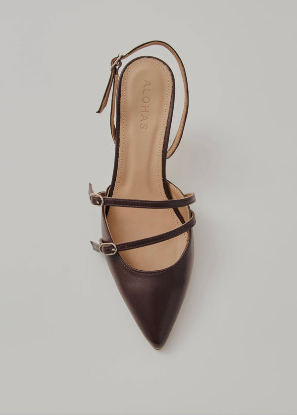 Joelle Leather Pumps - Brown