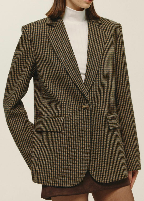 Alex Blazer - Brown Combo - house of lolo
