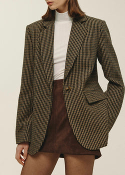 Alex Blazer - Brown Combo - house of lolo