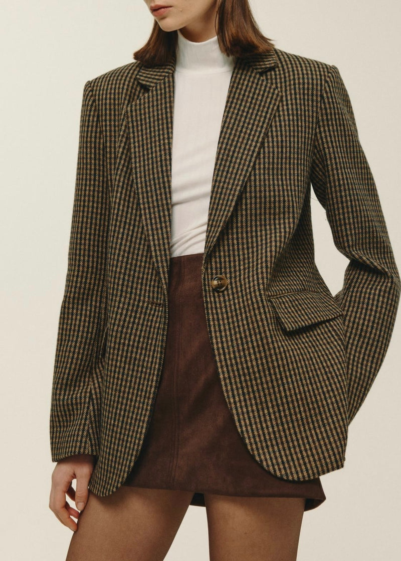 Alex Blazer - Brown Combo - house of lolo
