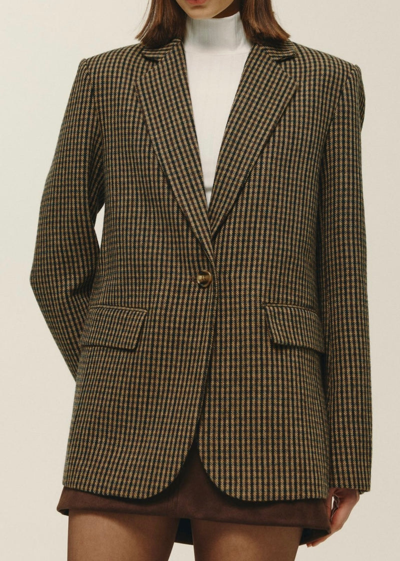 Alex Blazer - Brown Combo - house of lolo