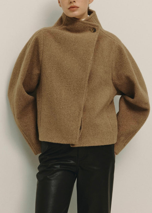 Gracyn Half Coat - Cocoa