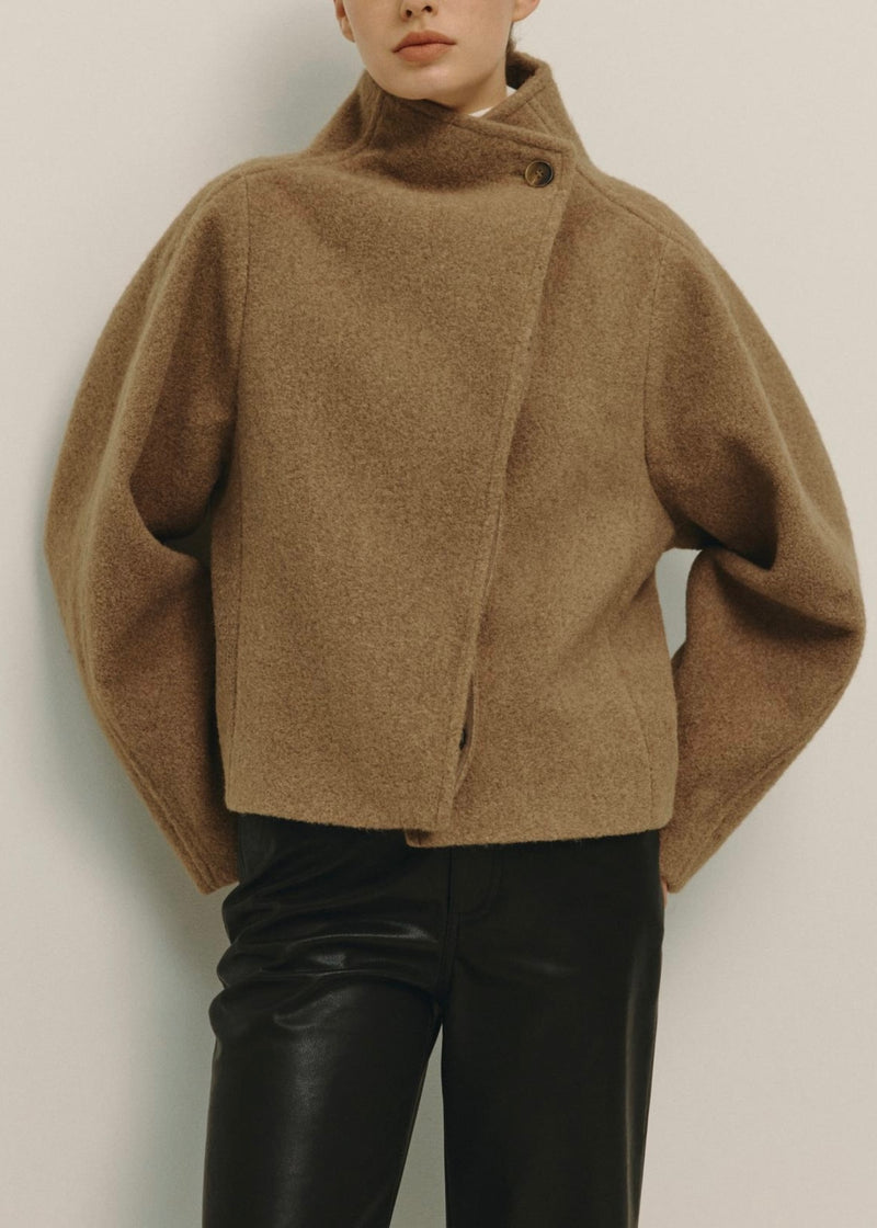 Gracyn Half Coat - Cocoa