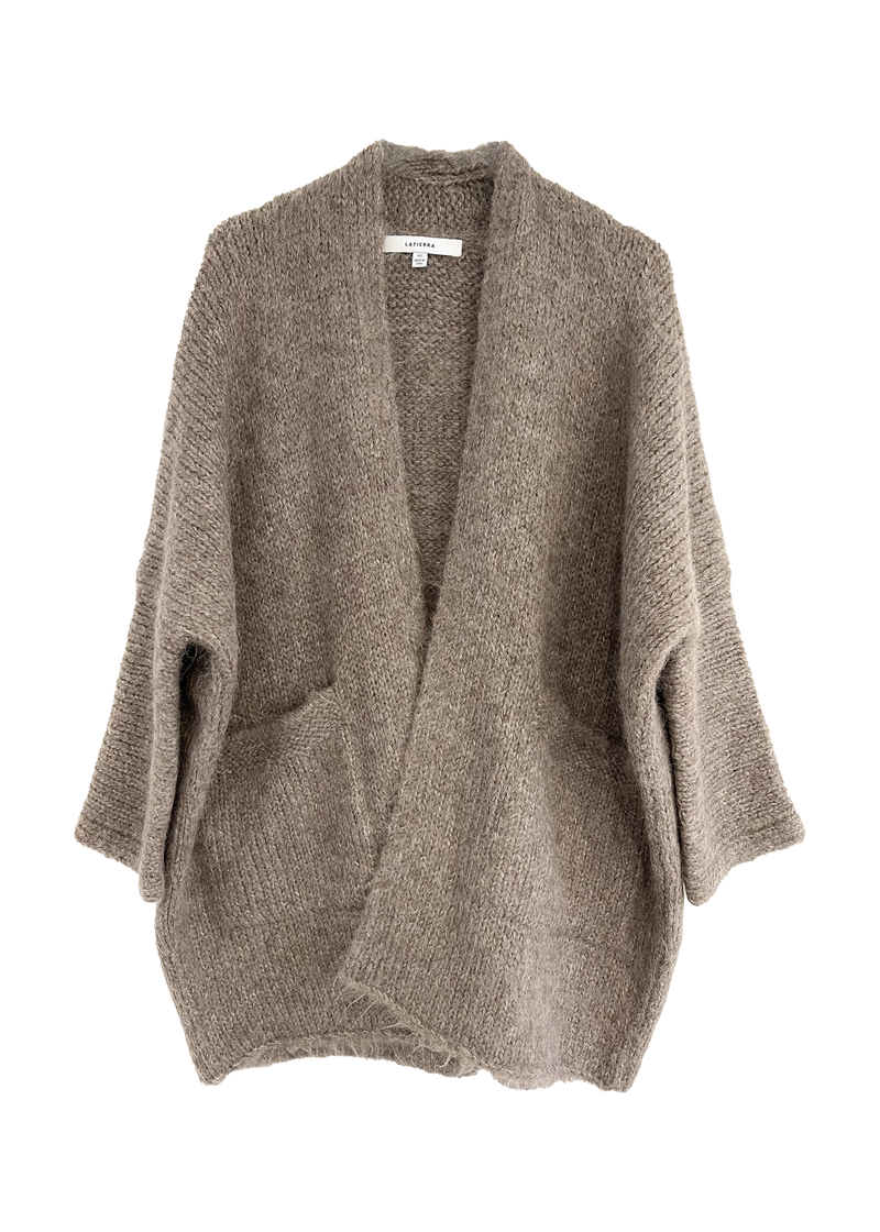 Oro Cardigan Coat - Taupe