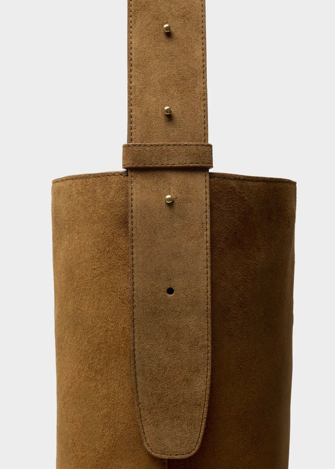The Norma Tote - Maple Brown Suede
