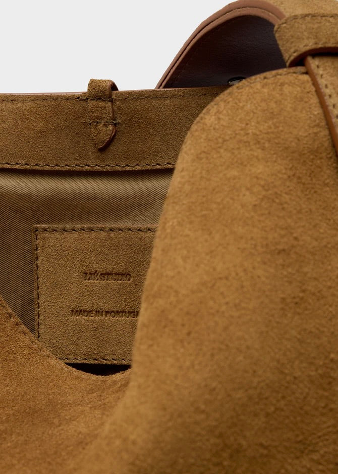 The Norma Tote - Maple Brown Suede