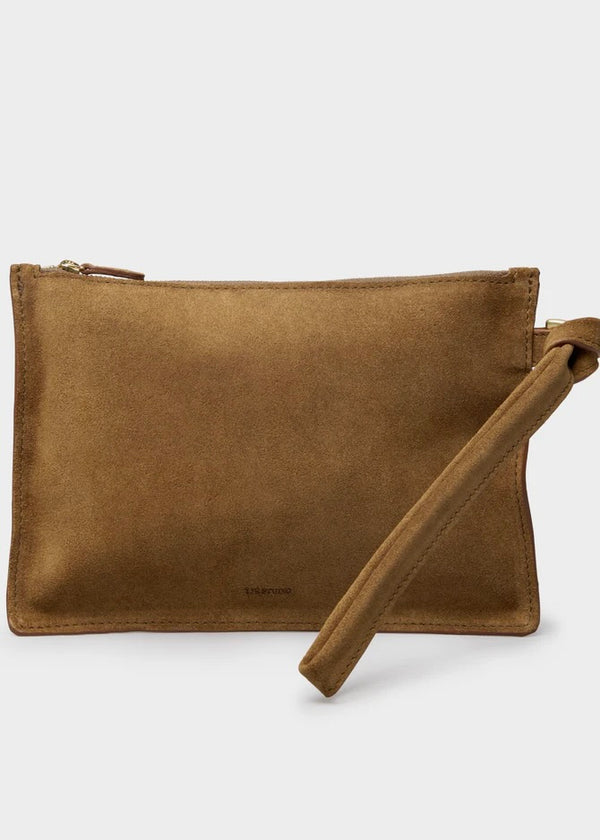 The Charlie Clutch - Maple Brown Suede