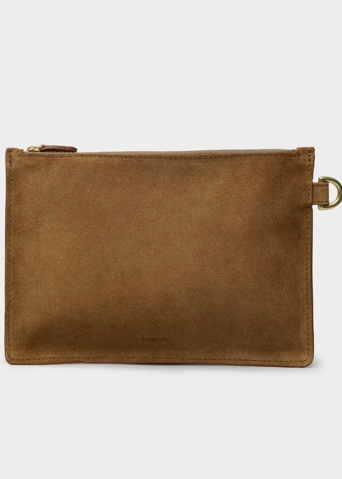 The Charlie Clutch - Maple Brown Suede