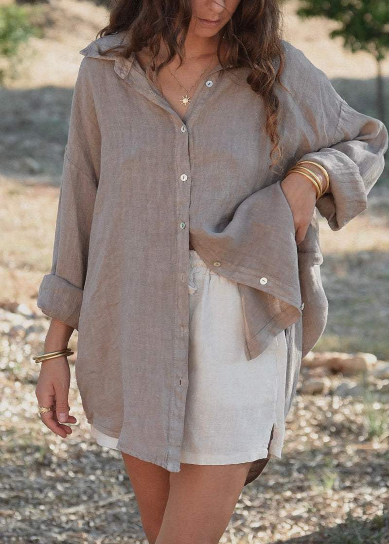 The Palma Shirt - Taupe - house of lolo