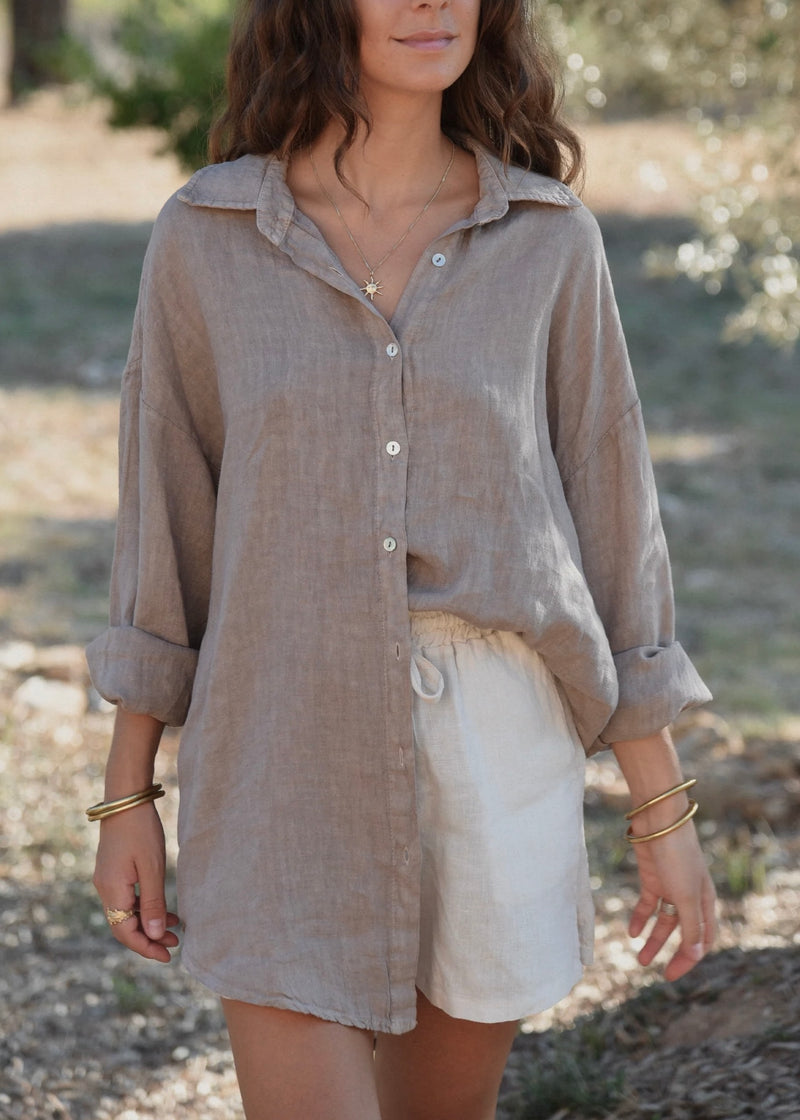 The Palma Shirt - Taupe - house of lolo