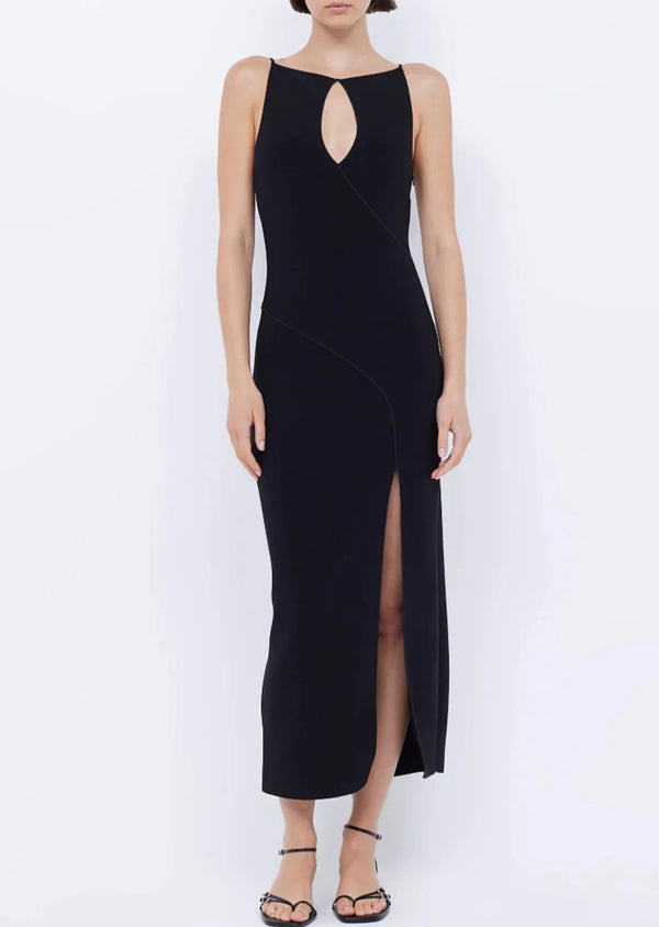 Marielle Split Dress - Black