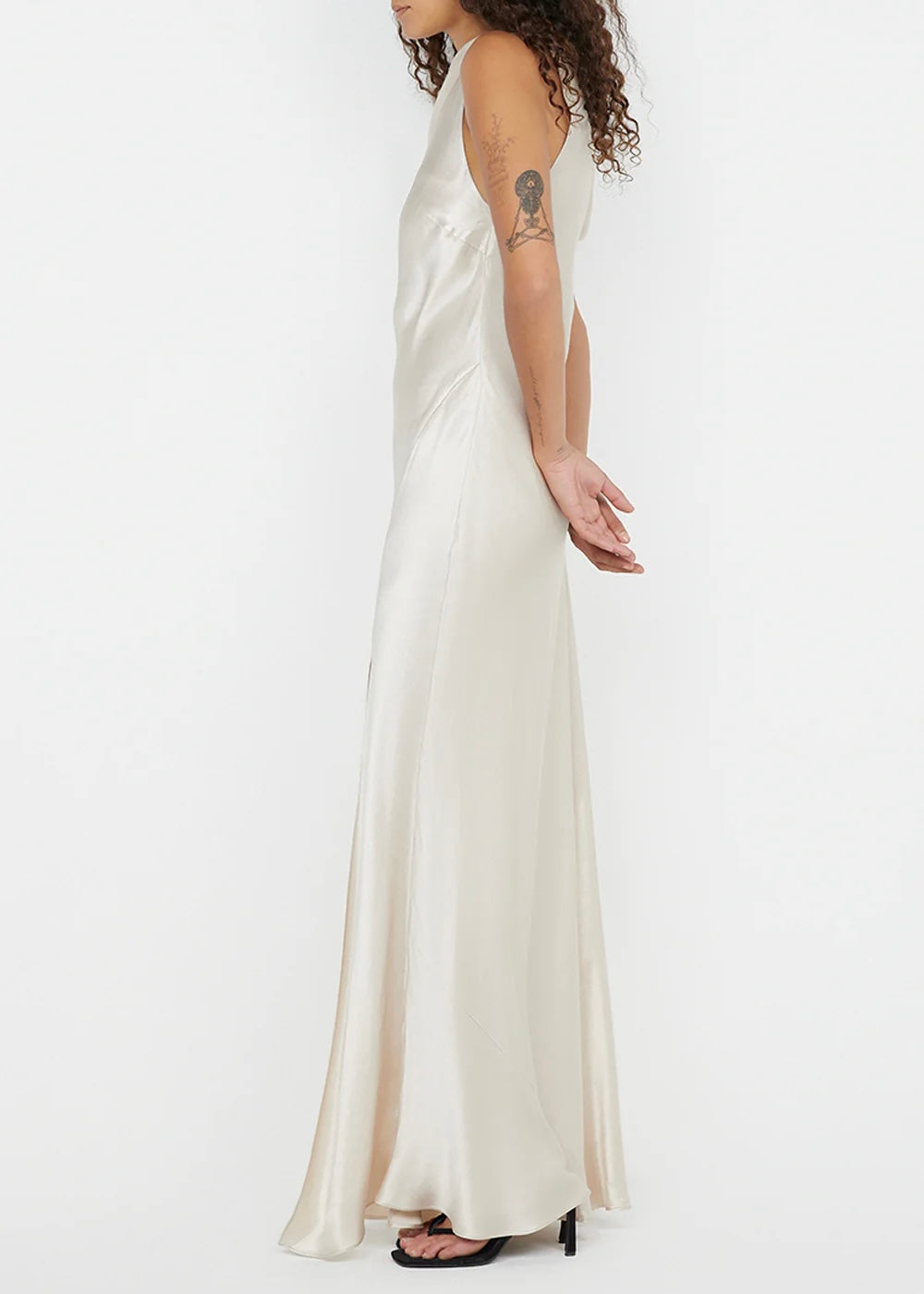 Sol Asym Dress in Sand - Bec + Bridge 4