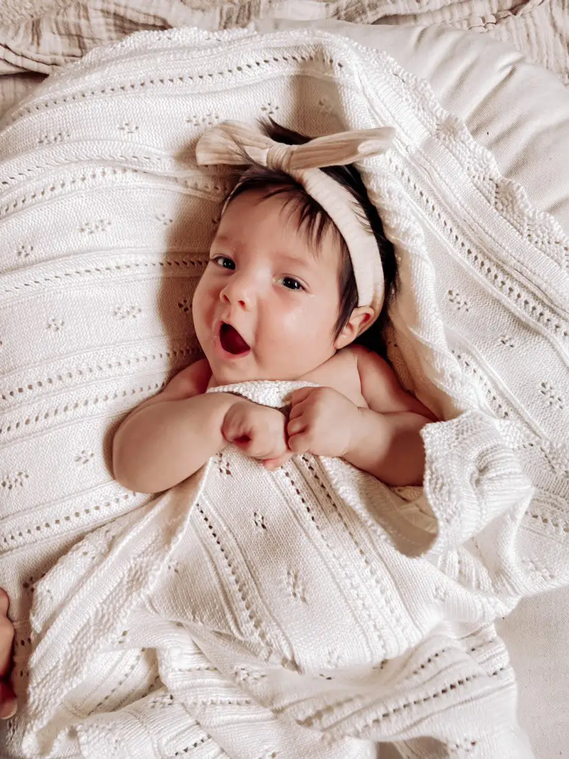 Pointelle Baby Blanket