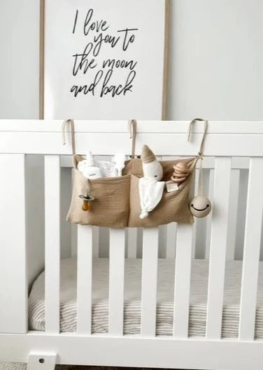 Cot Caddy Organiser - Beige - house of lolo