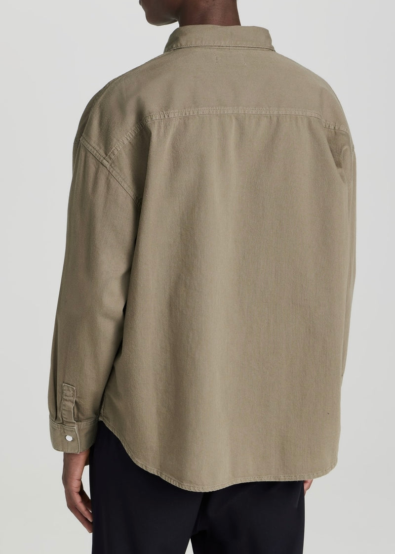 L/S Relaxed Denim Shirt - Dusty Sage