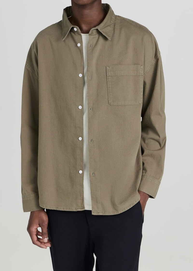 L/S Relaxed Denim Shirt - Dusty Sage