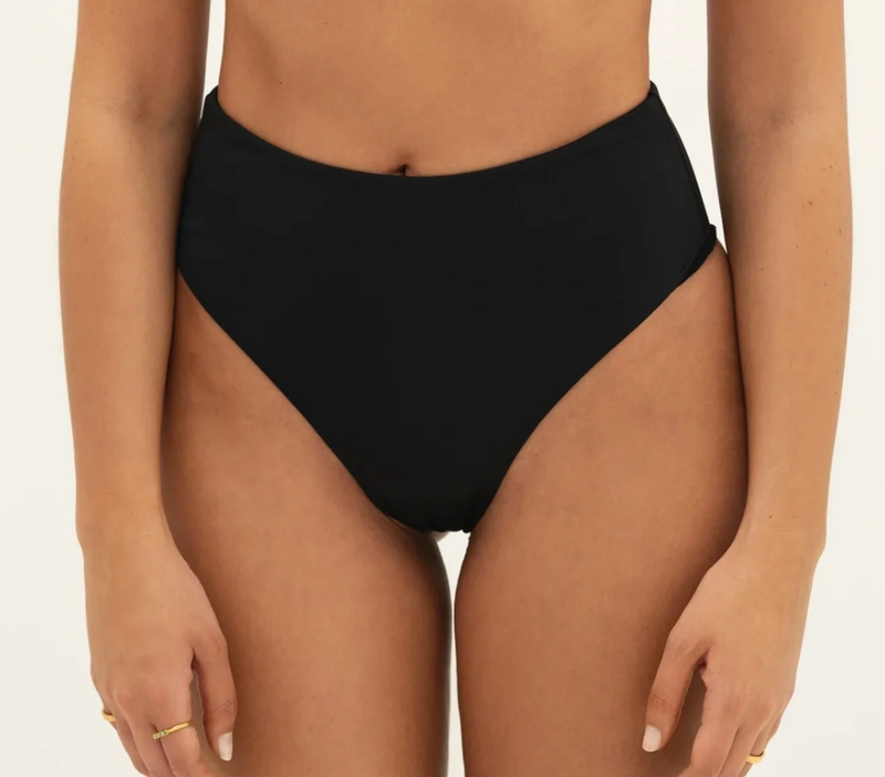 Saint High Waisted Bikini Bottom - Black - house of lolo