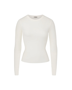 Long Sleeve Fitted Top - Cream