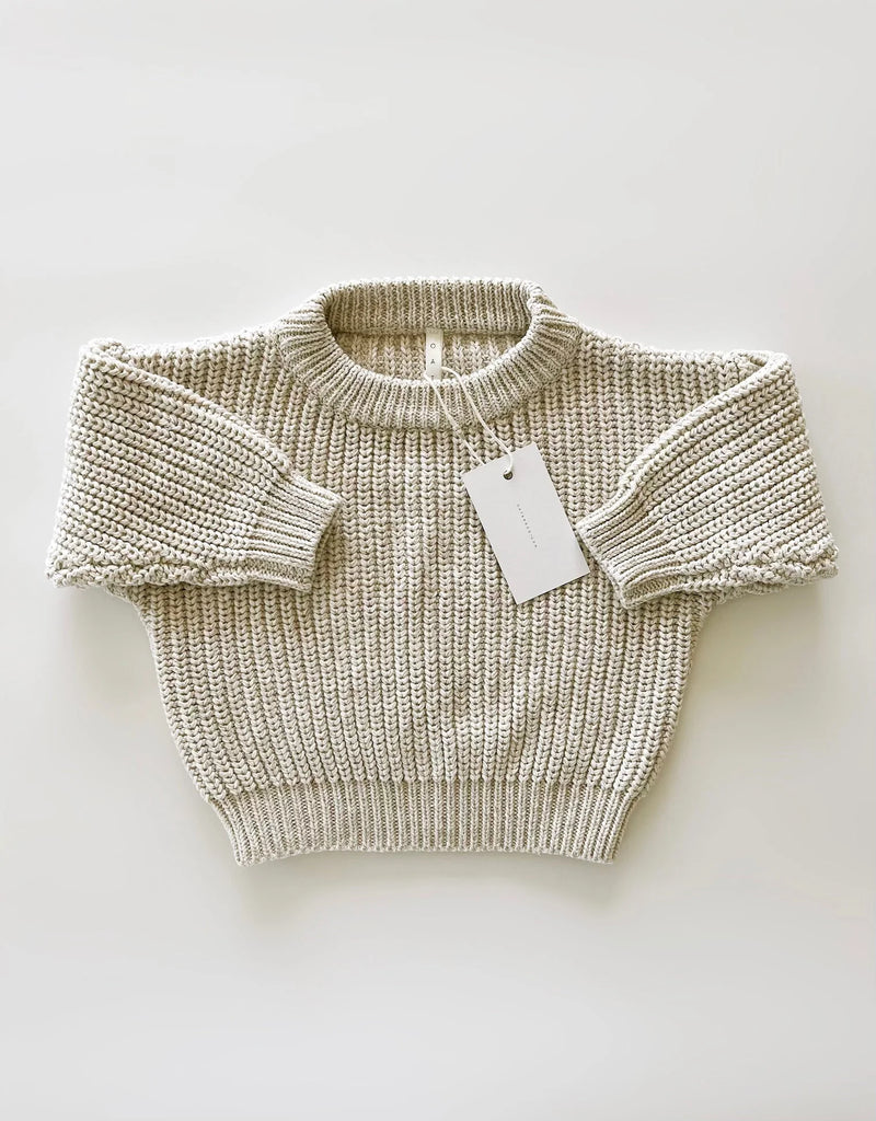 Chunky Knit Sweater - Oatmeal - house of lolo
