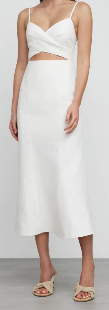 Frankie Midi Dress - Cream - house of lolo