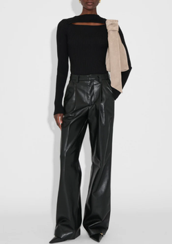 Carmen Pant - Recycled Leather - Black - house of lolo