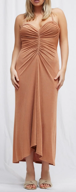 Rosie Midi Dress - Caramel