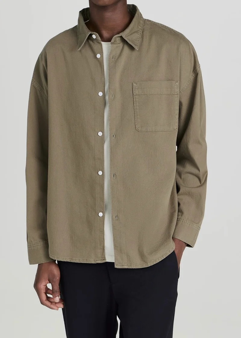 L/S Relaxed Denim Shirt - Dusty Sage