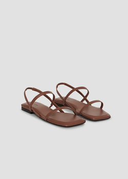 Hilda Flat Sandals - Cognac - house of lolo